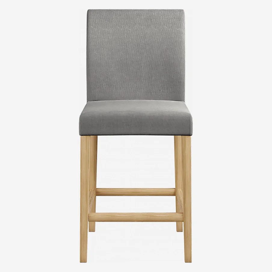 Chaise mi-haute de bar - Gris - 2