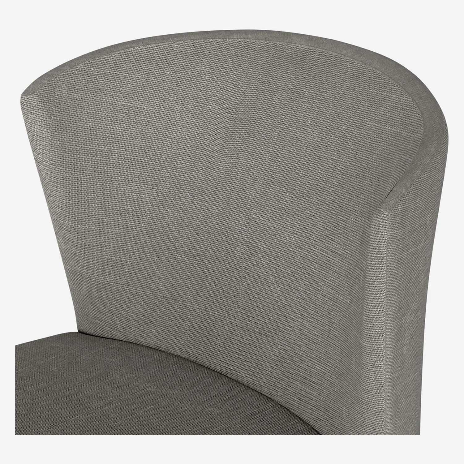 Lot de 2 chaises mi-hautes de bar en tissu - Gris - 3