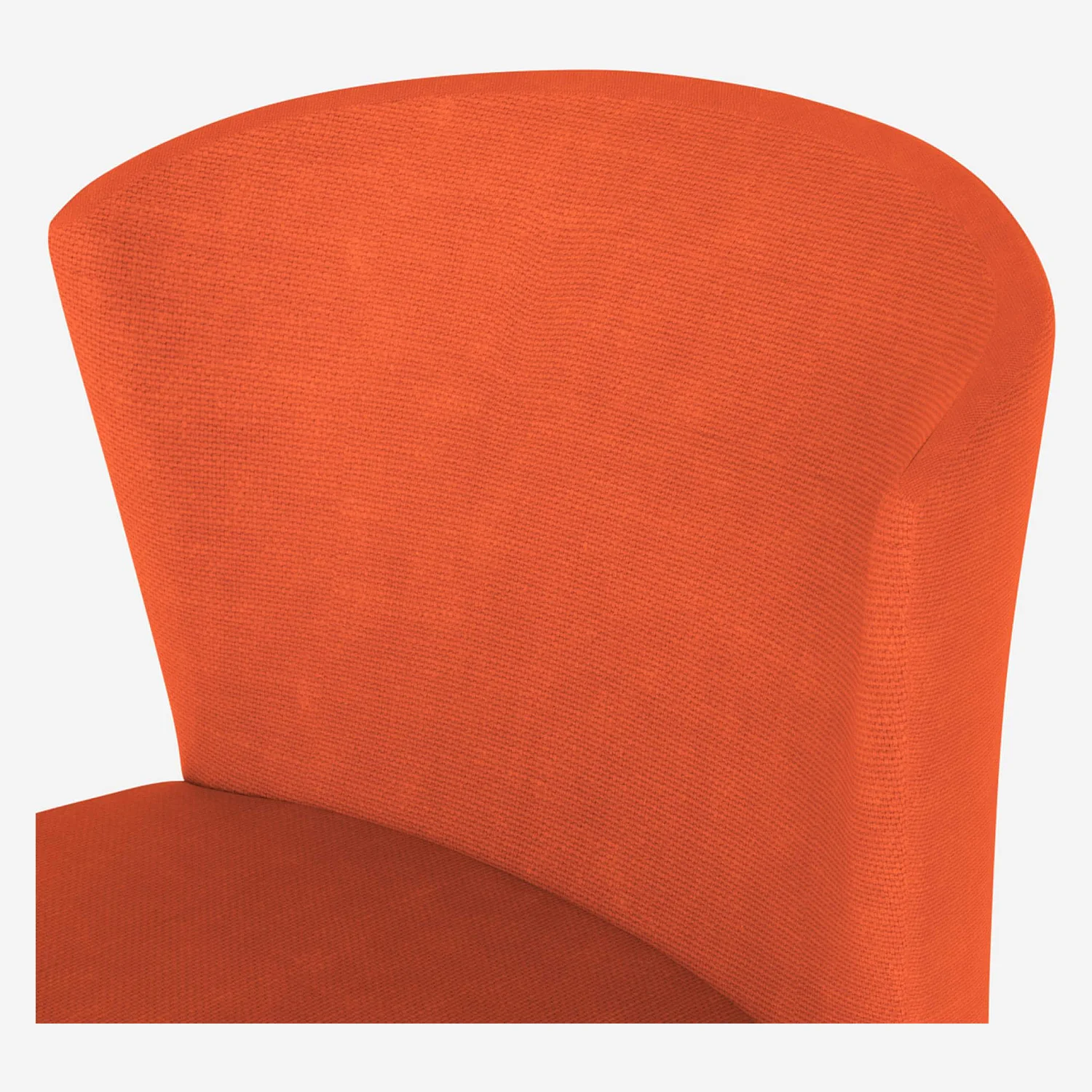 Lot de 2 chaises mi-hautes de bar en tissu - Orange - 2