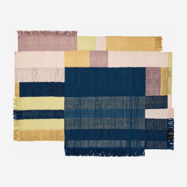 Tapijt van wol handgeweven - 170 x 240 cm - Meerkleurig