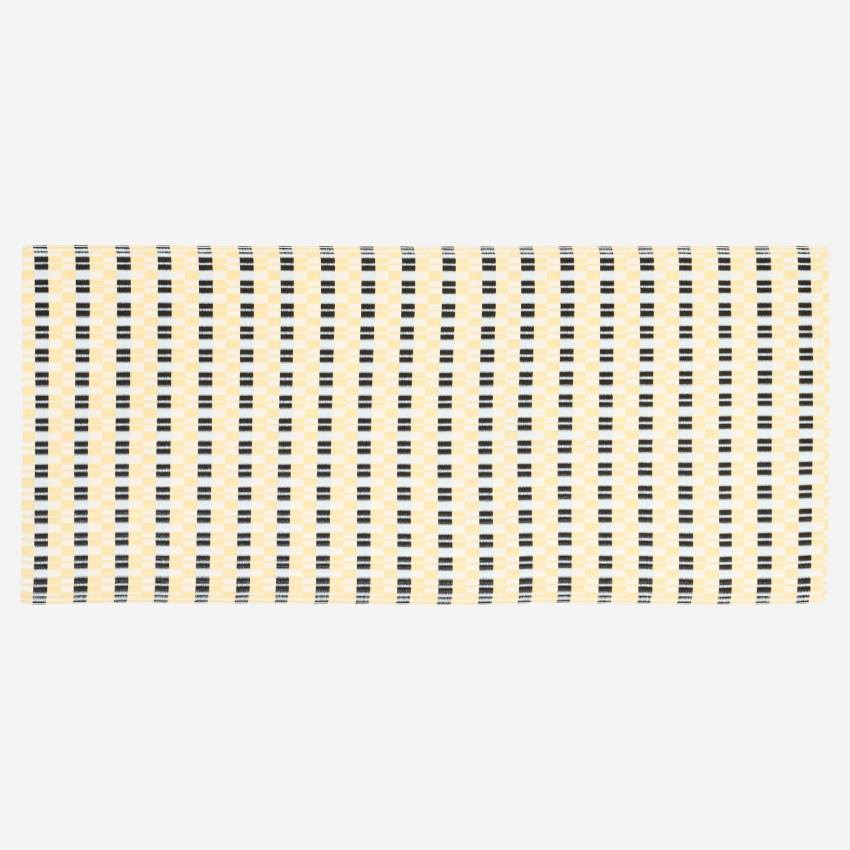 Outdoor-Teppich aus Polypropylen - 75 x 180 cm - Schwarz/Beige