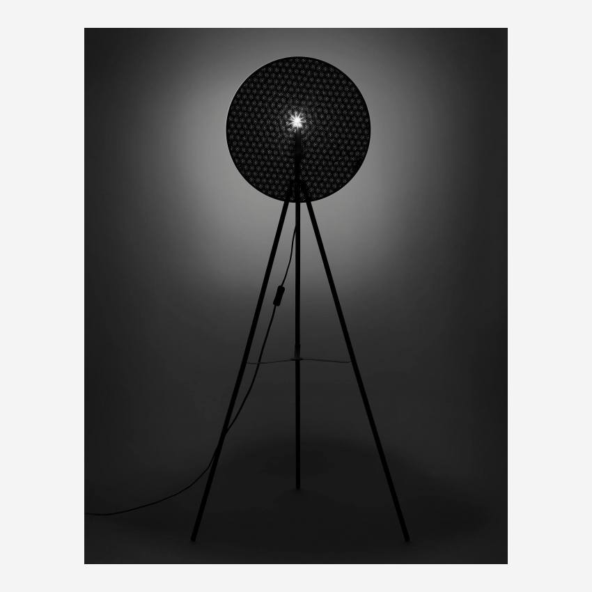 Lampadaire en métal - Noir - 135,5 cm