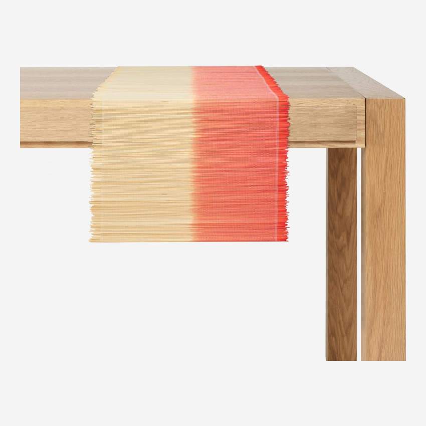 Travers de table en bambou - 40 x 150 cm - Rouge et naturel