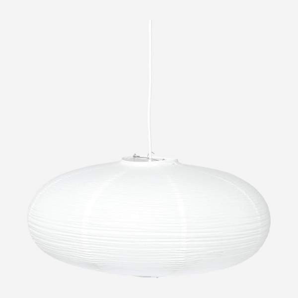 Pantalla de lámpara de techo ovalada de papel blanca, diámetro 48cm