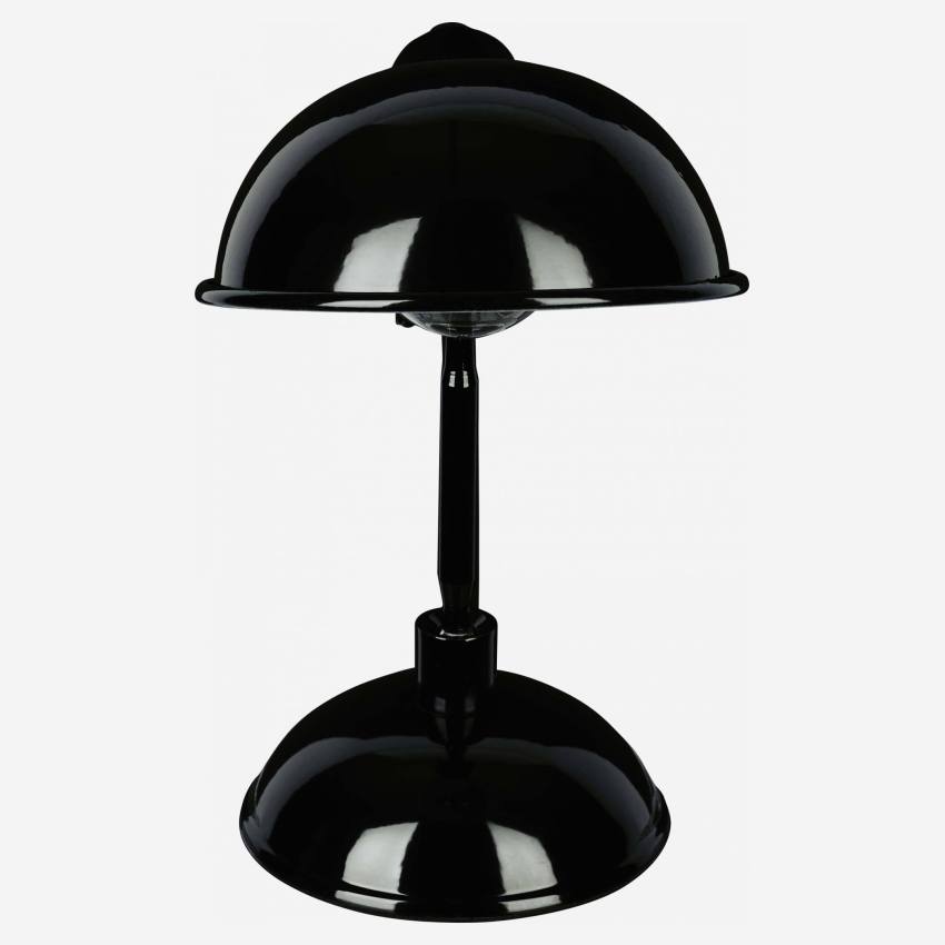 Black lacquered steel desk lamp