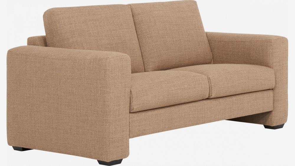 2-Sitzer-Sofa aus Stoff, graubraun - mittelfester Komfort