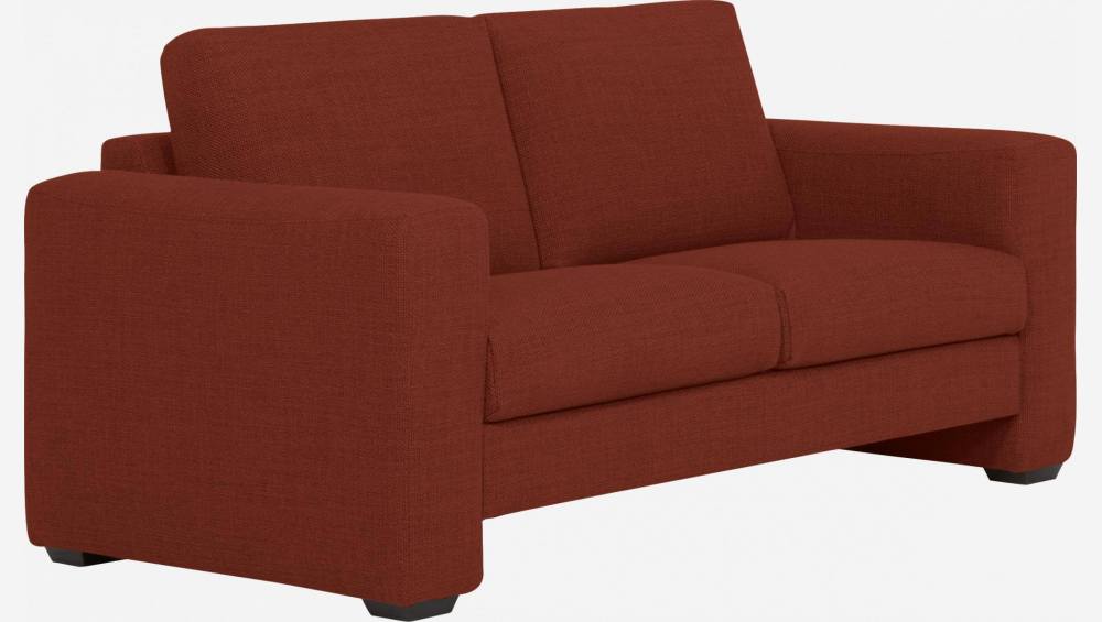 2-Sitzer-Sofa aus Stoff, rostrot -  mittlerer Komfort