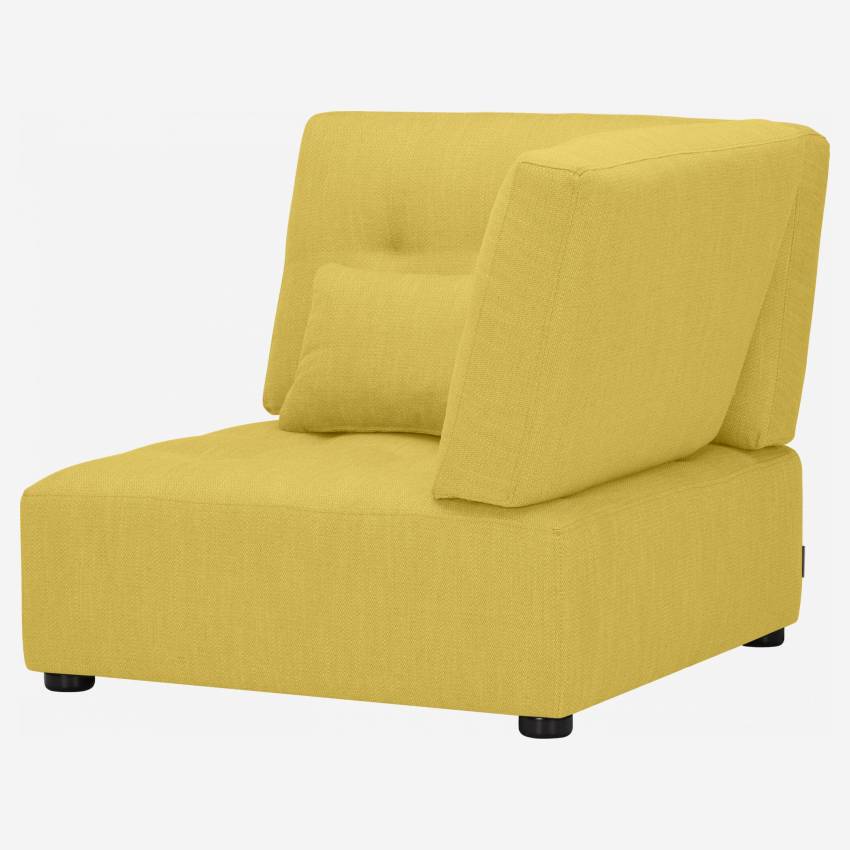 Fabric right angle chair - Mustard yellow