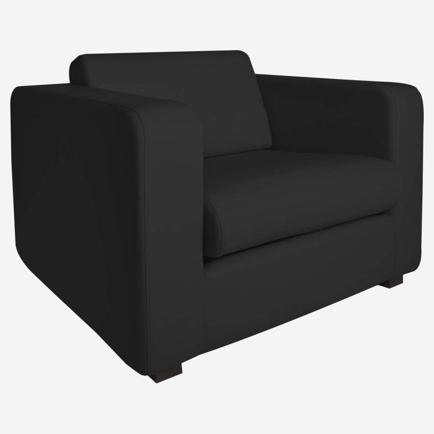 Leather armchair - Black