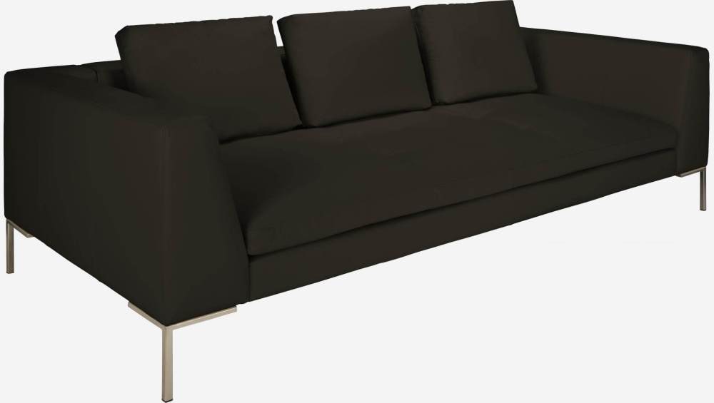 3-Sitzer-Sofa aus Eton-Leder - Kastanienbraun