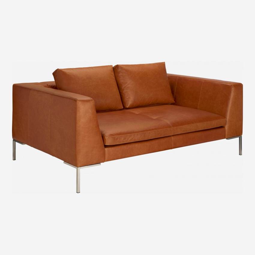 2-Sitzer-Sofa aus Vintage-Leder - Cognac