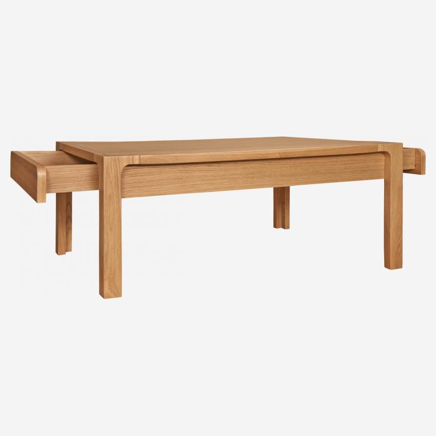 Oak coffee table with drawers