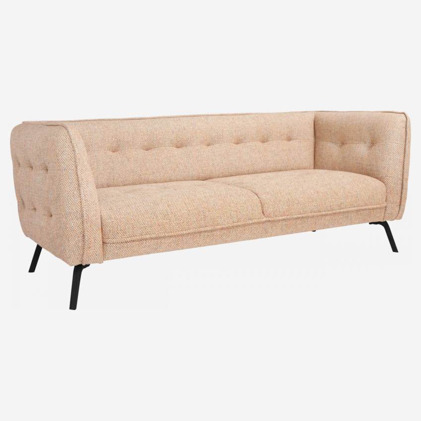3-Sitzer-Sofa aus Bellagio-Stoff - Orange - Dunkle Füße