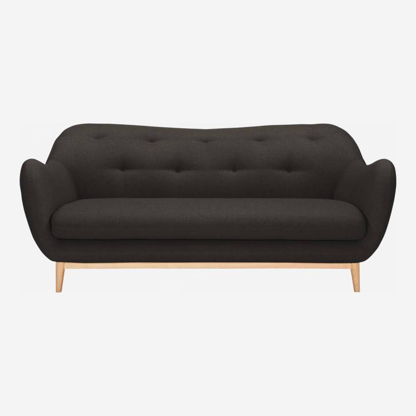 3-Sitzer-Sofa aus dunkelgrauem Stoff - Design by Adrien Carvès