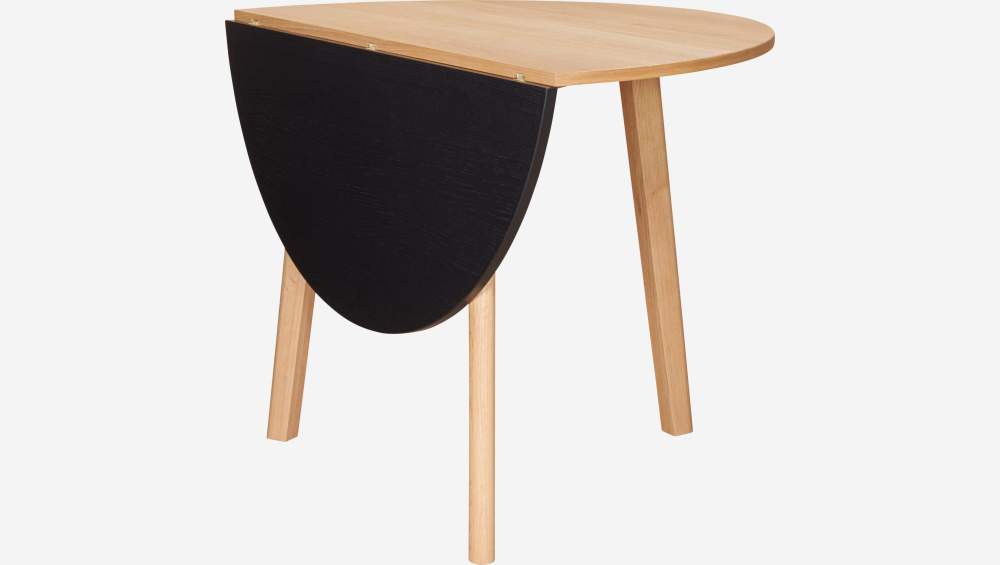 Oak table with two-tone folding top - Design by Gonçalo Campos