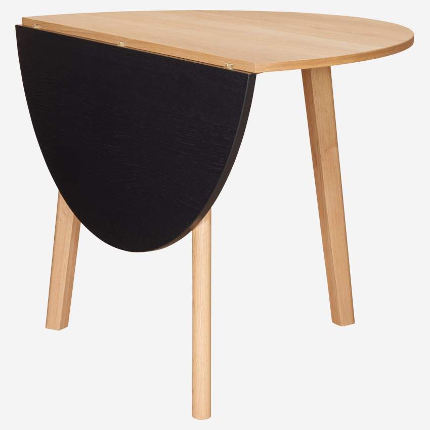 Oak table with two-tone folding top - Design by Gonçalo Campos