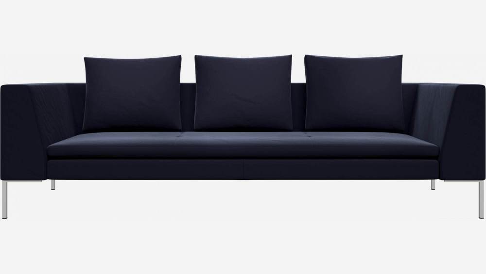 3-Sitzer-Sofa aus Samt - Marineblau