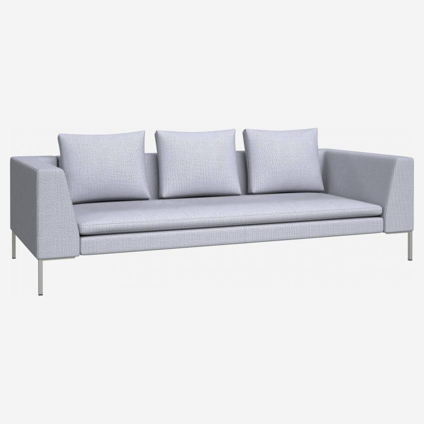 3 seater sofa in Fasoli fabric, grey sky