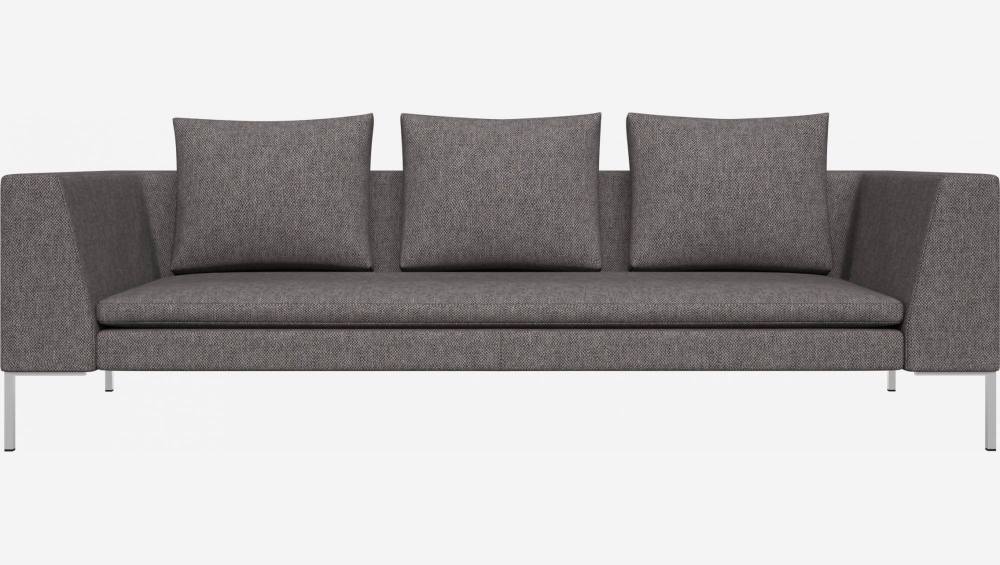 3-Sitzer-Sofa aus Bellagio-Stoff - Grauschwarz