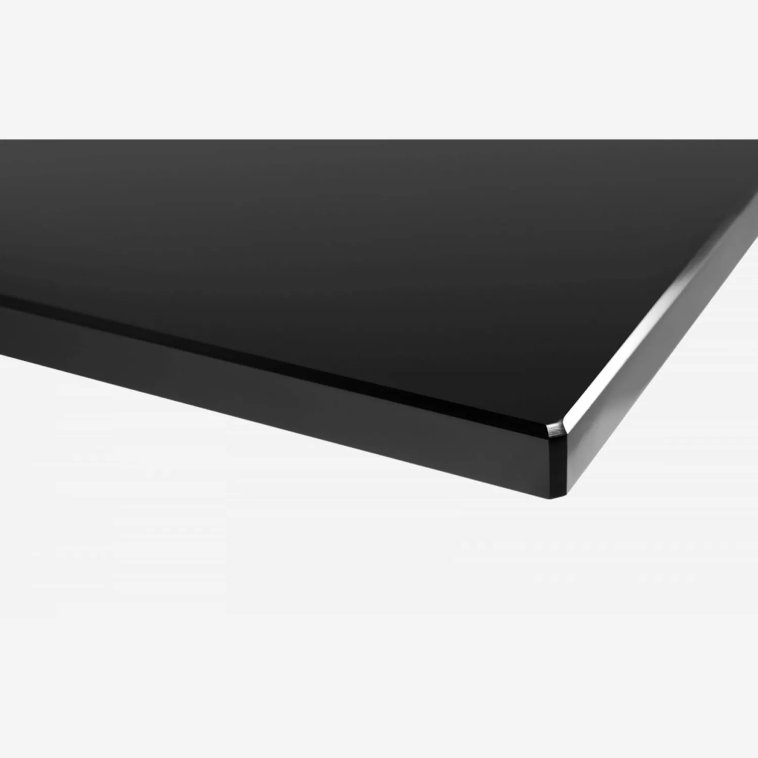 Plateau de table en verre trempé - Noir - 180 x 80 cm