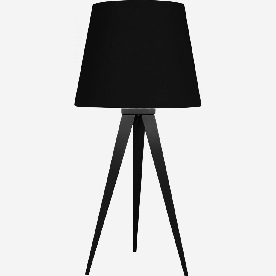 Pied de lampe 50cm en métal laqué noir en métal noir