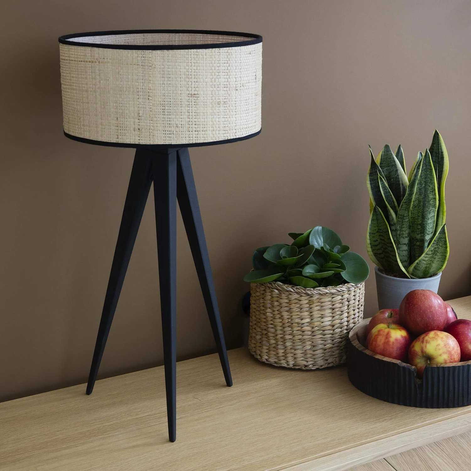 Base lampada in metallo laccato - Nero - 50cm - 1