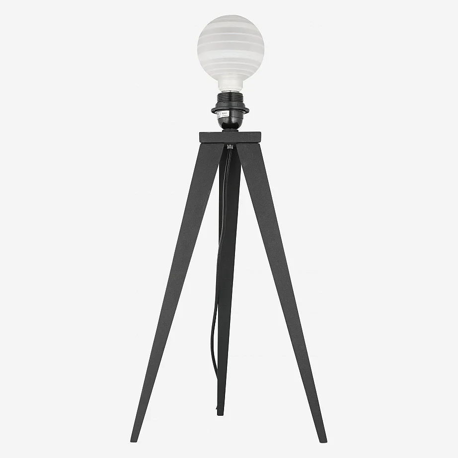 Base lampada in metallo laccato - Nero - 50cm - 3