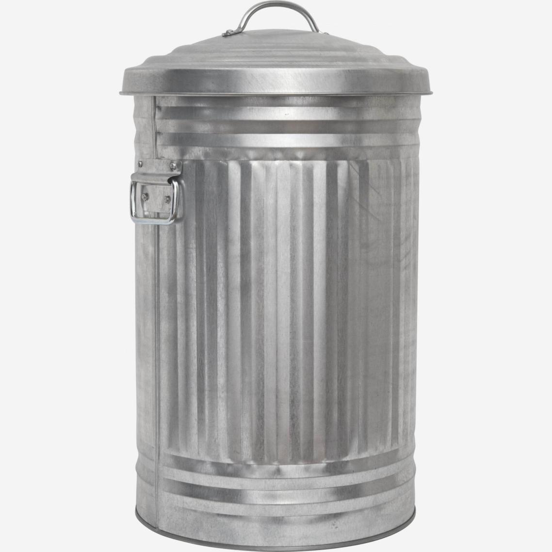 Bin with stainless steel lid - 52L