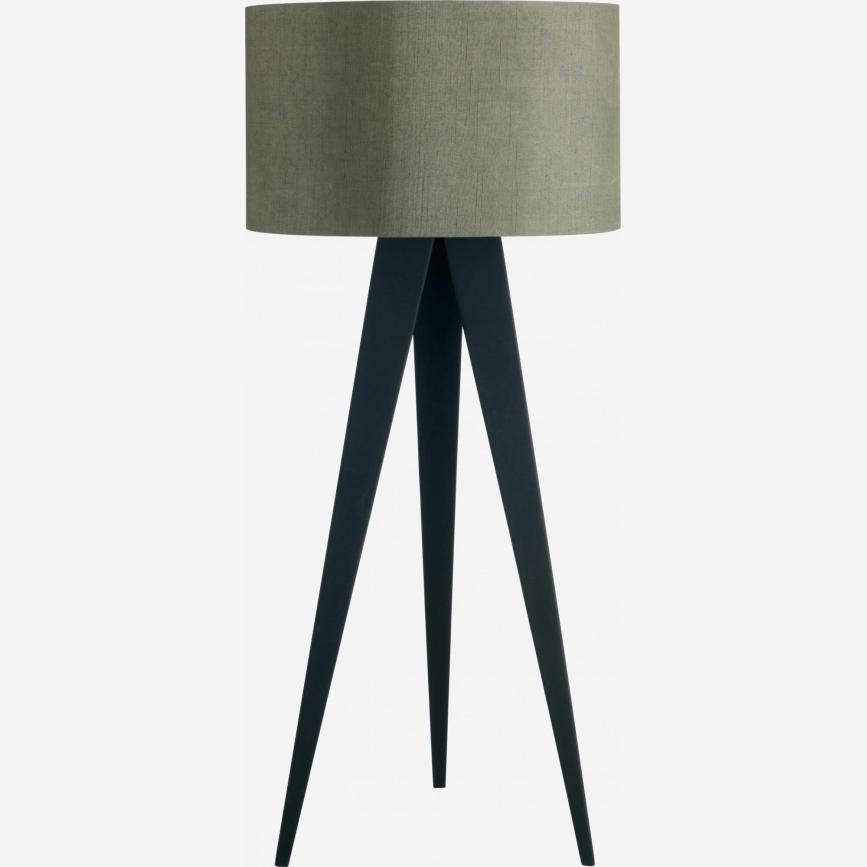 Black lacquered metal 129cm floor lamp base