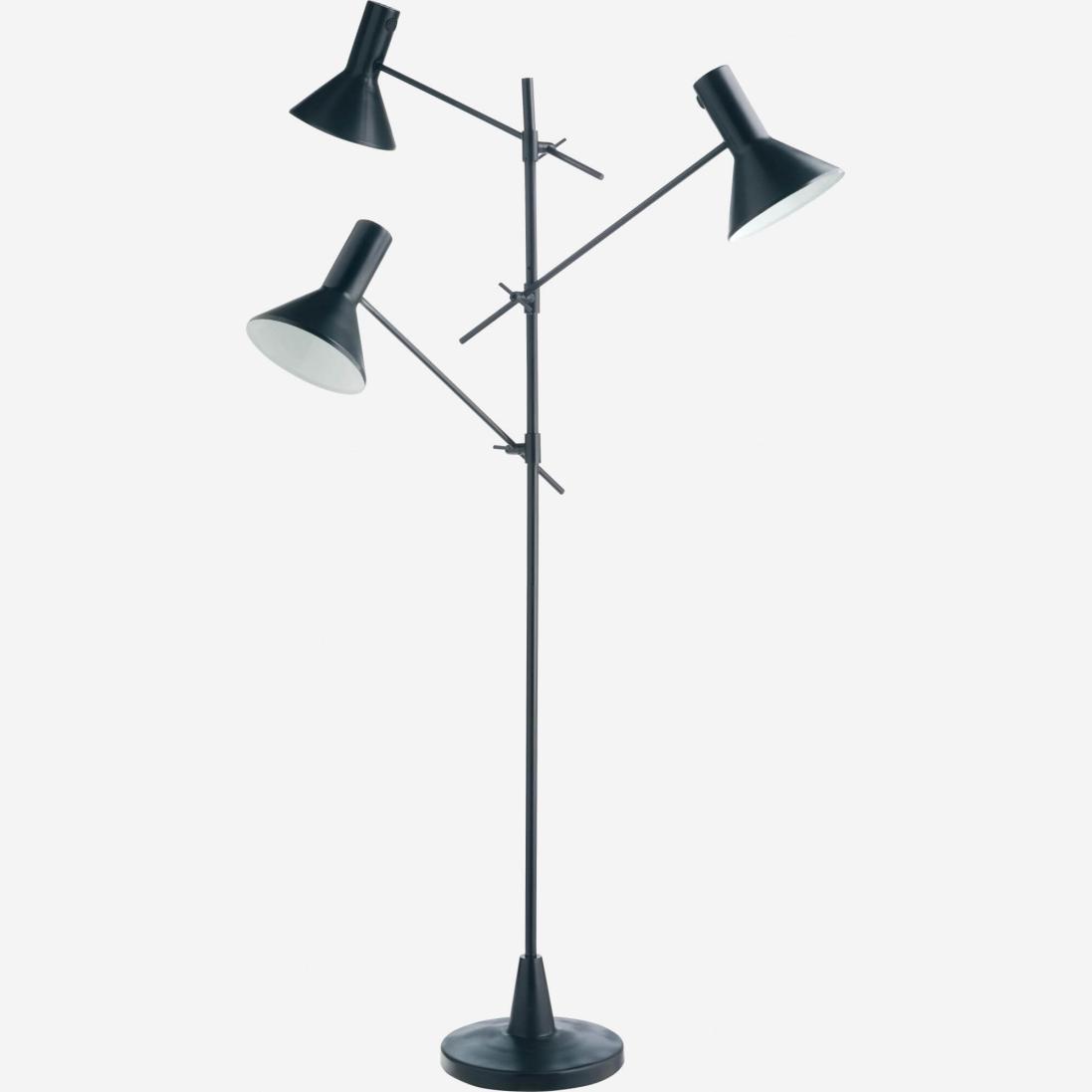 Staanlamp 170cm van zwart metaal