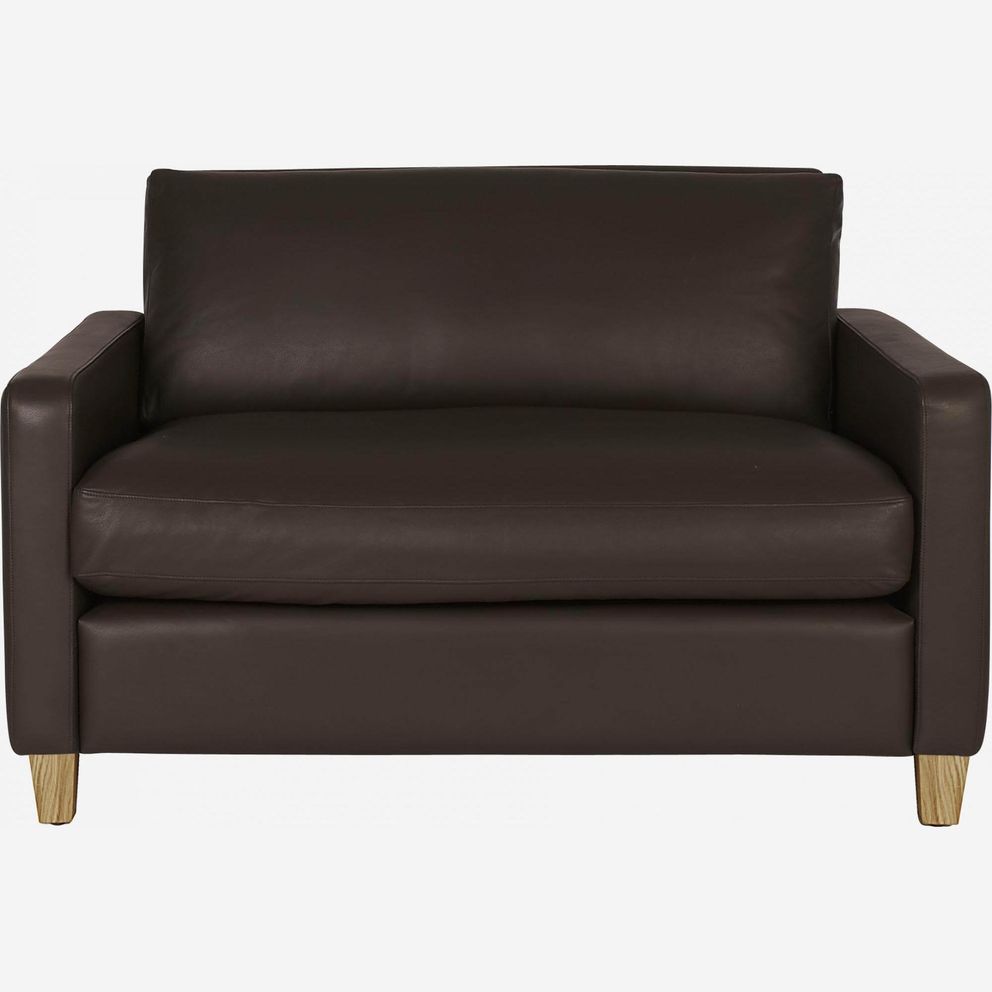 Compact leather sofa