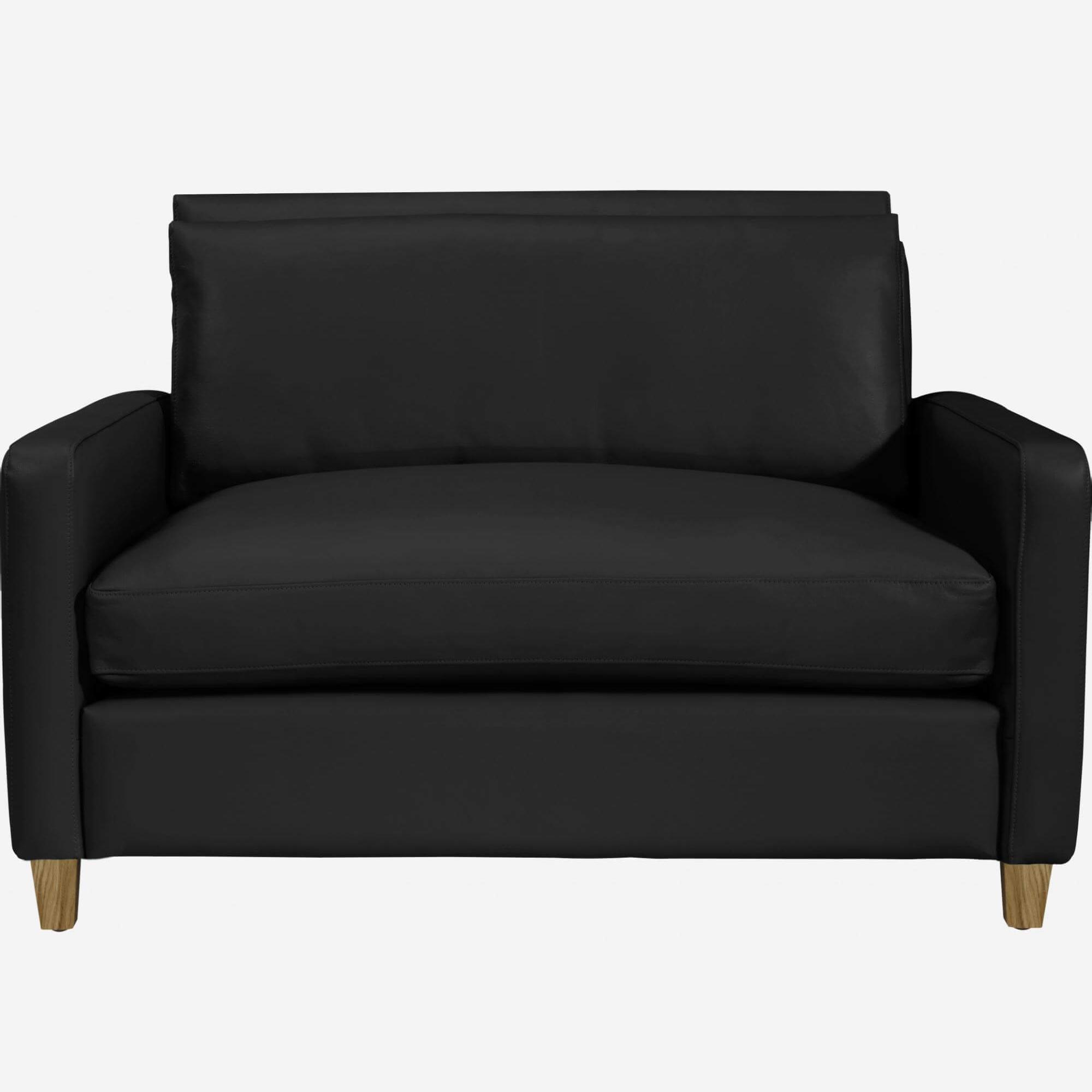 Compact leather sofa