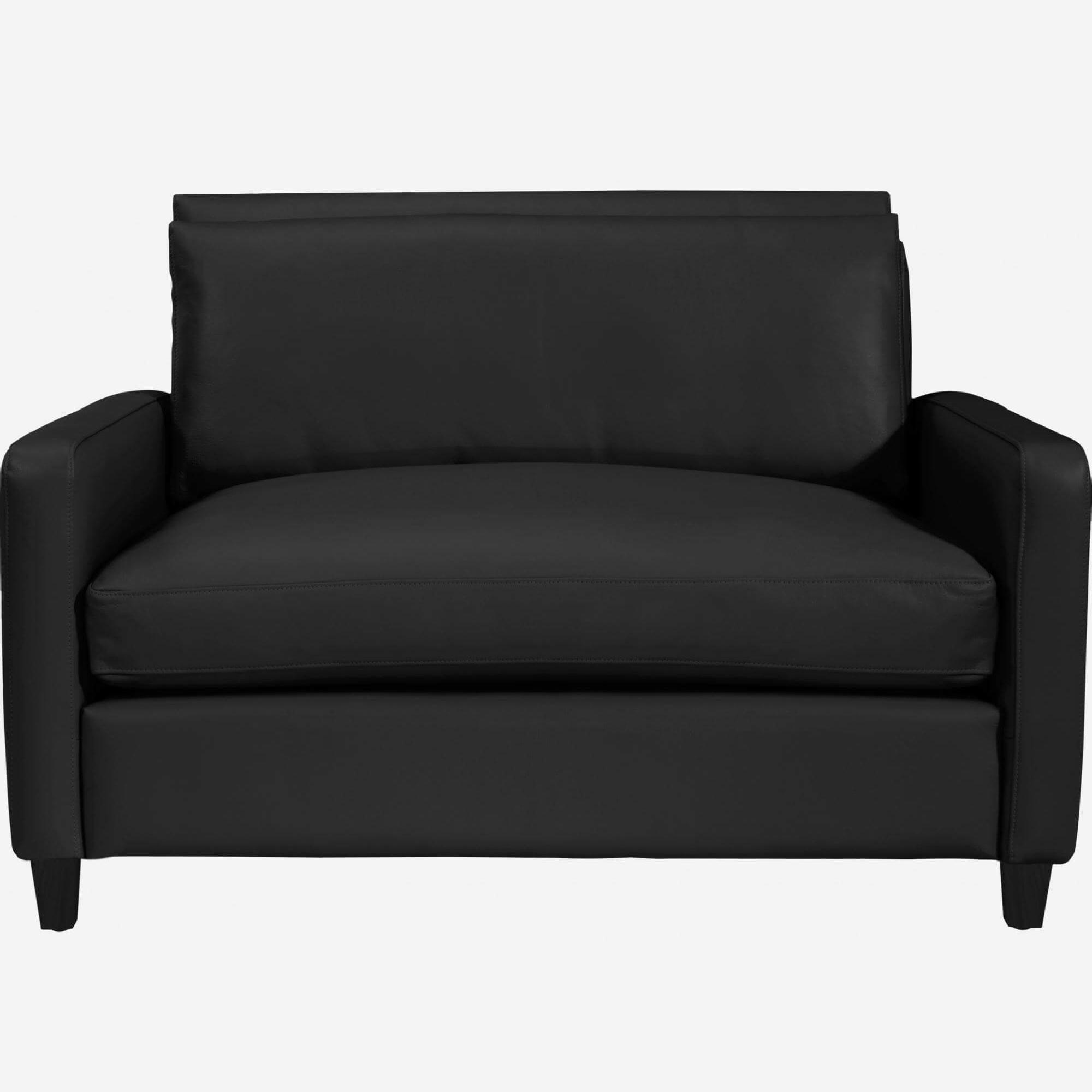 Compact leather sofa