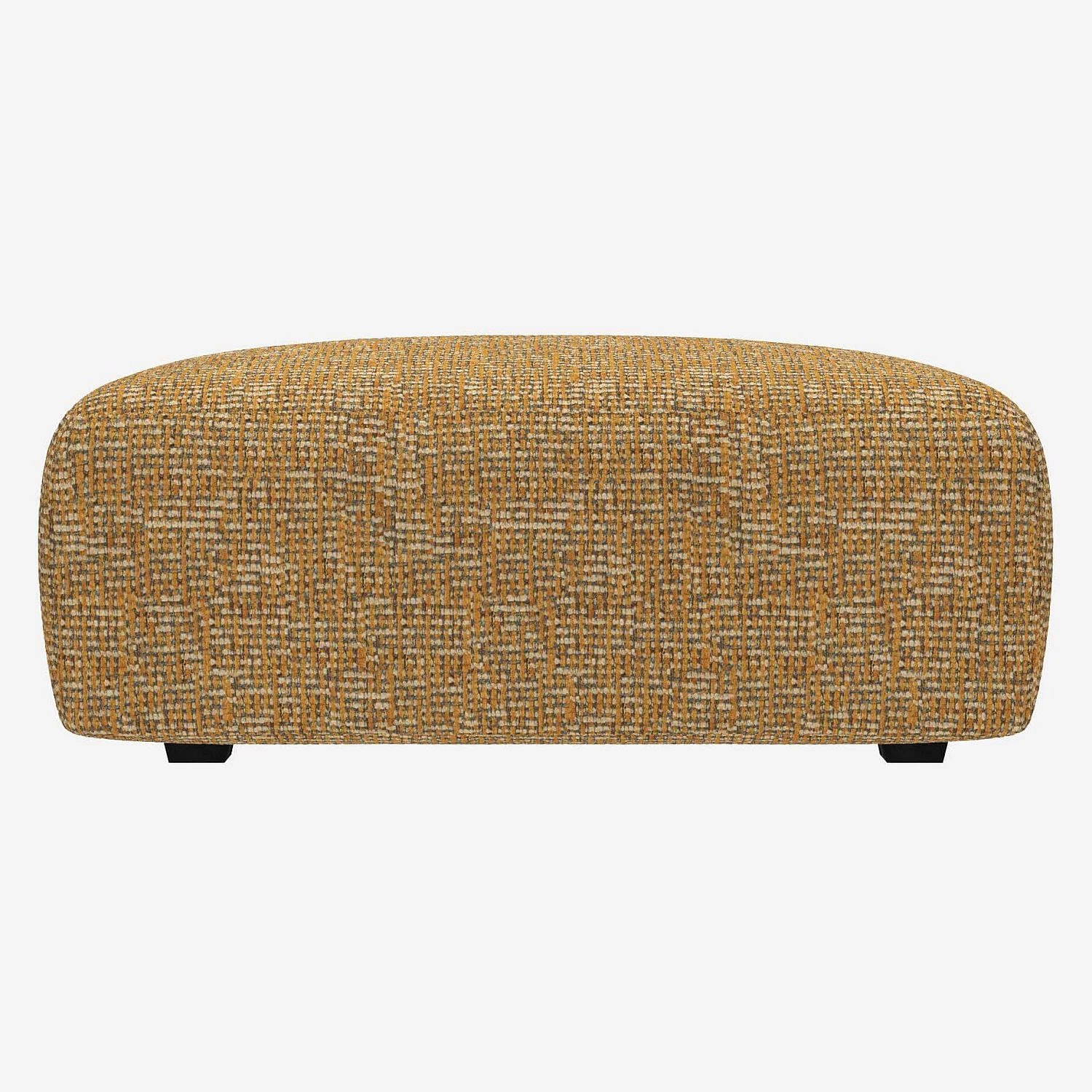 Repose-pieds en tissu Alba - Jaune soleil - 2