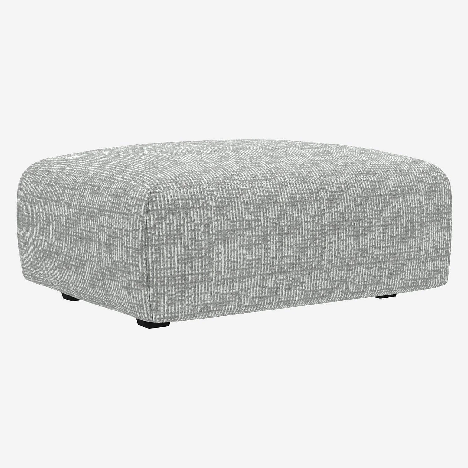 Repose-pieds en tissu Alba - Gris brume - 1