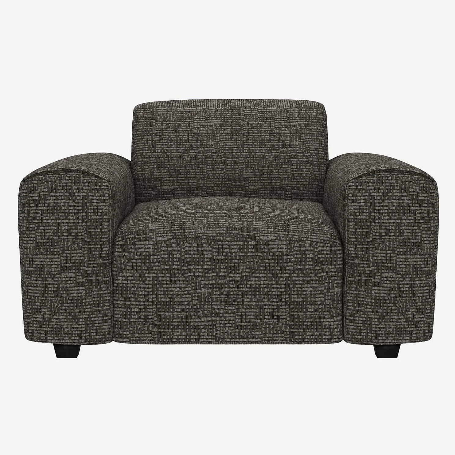 Fauteuil en tissu Alba - Gris ardoise  - 1