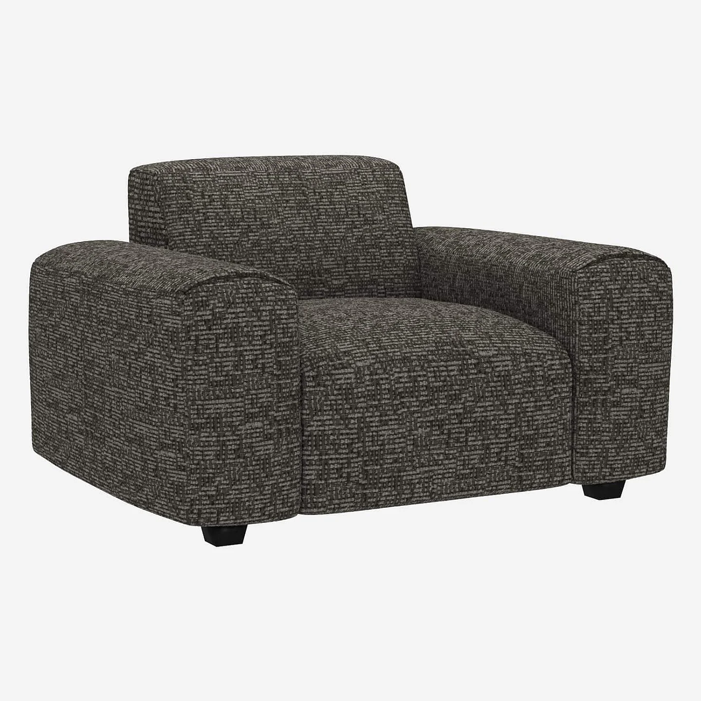 Fauteuil en tissu Alba - Gris ardoise  - 2