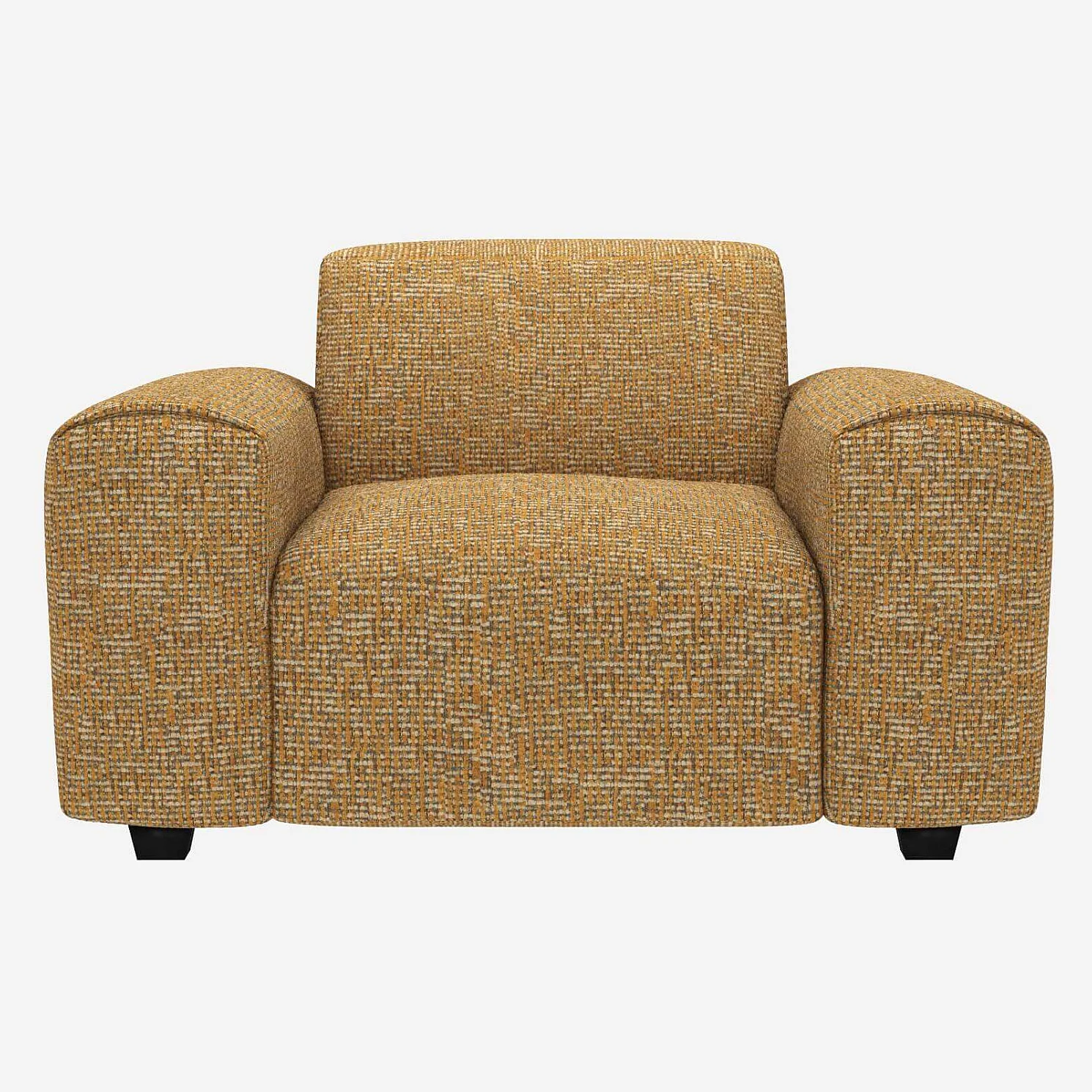 Fauteuil en tissu Alba - Jaune soleil - 1
