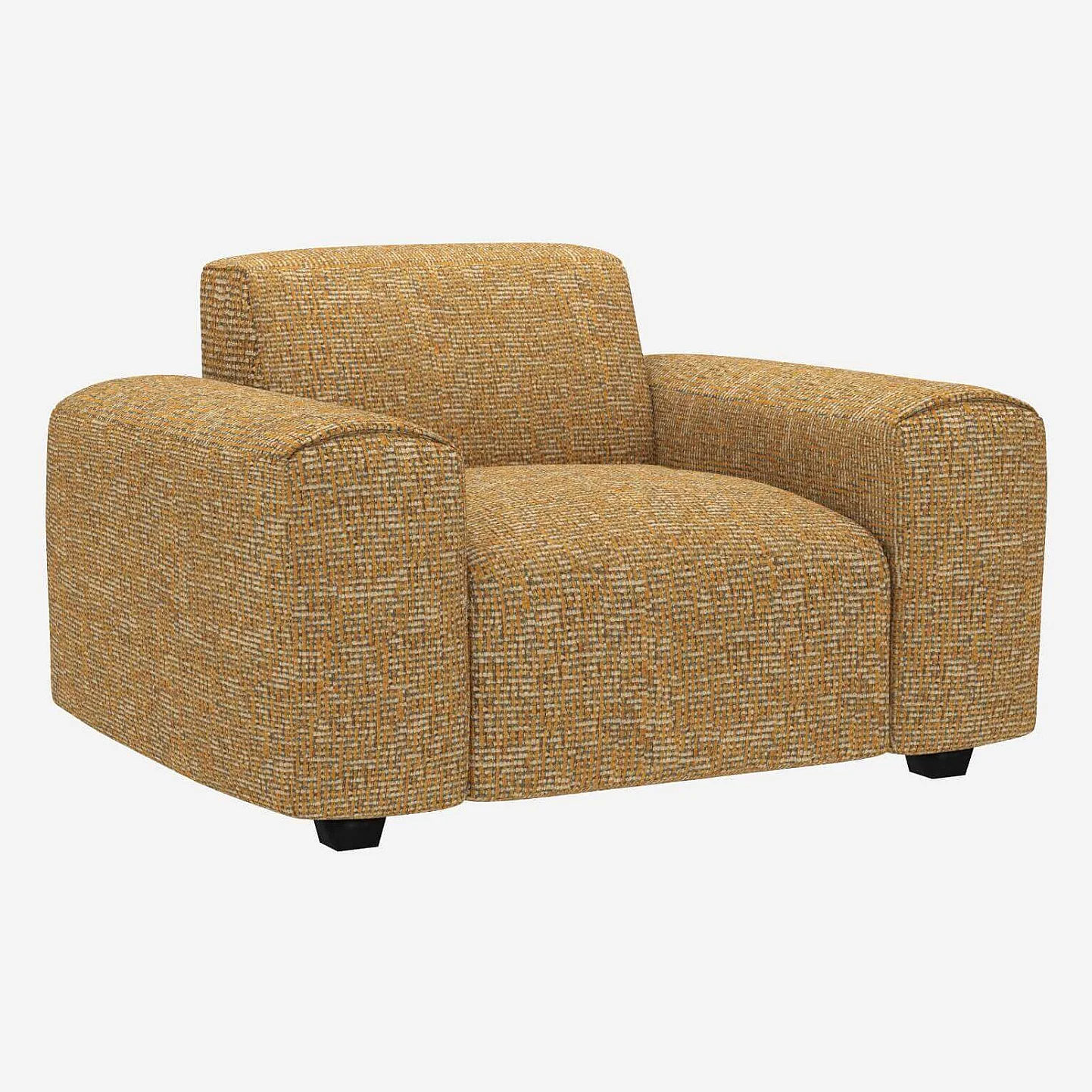 Fauteuil en tissu Alba - Jaune soleil - 2