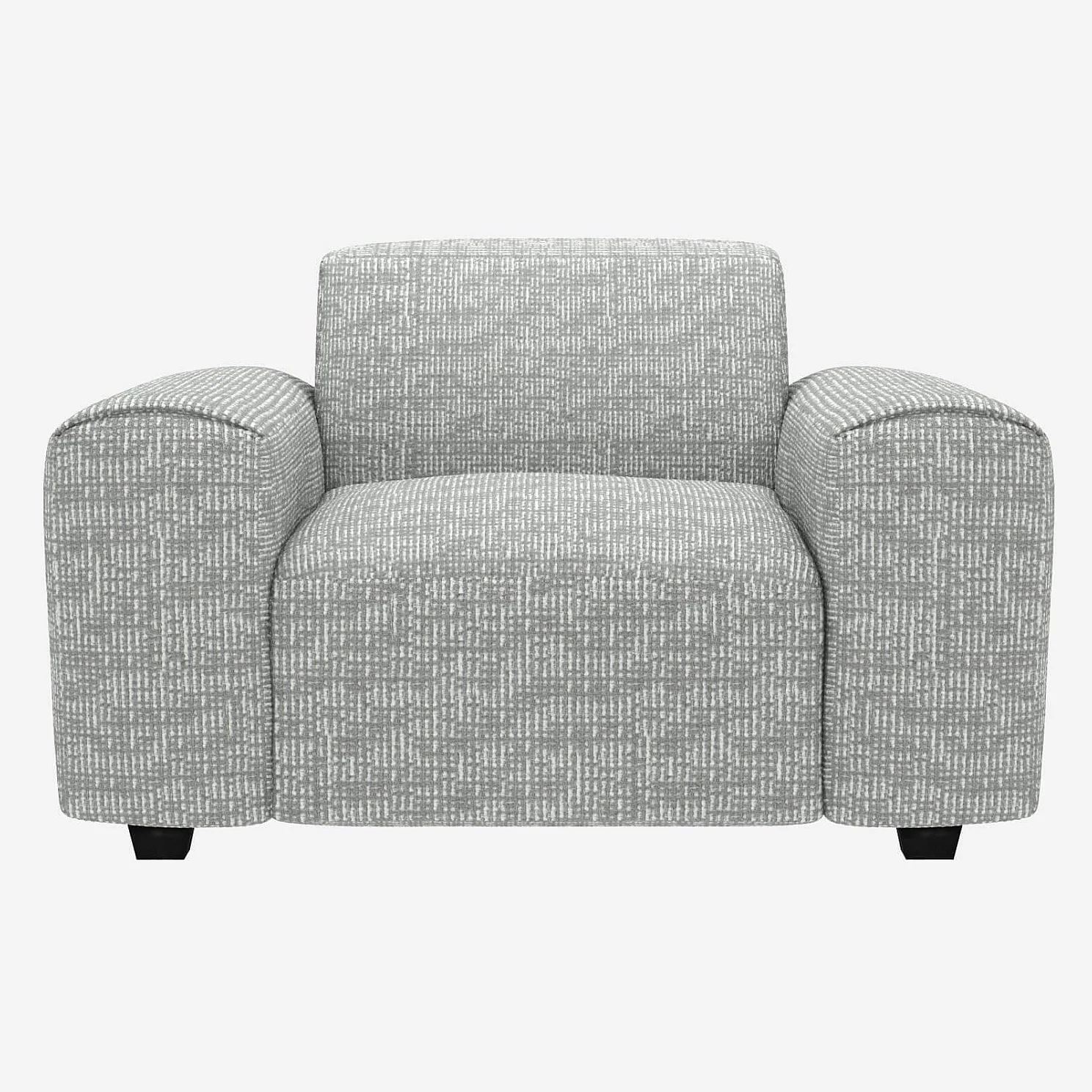 Fauteuil en tissu Alba - Gris brume - 1