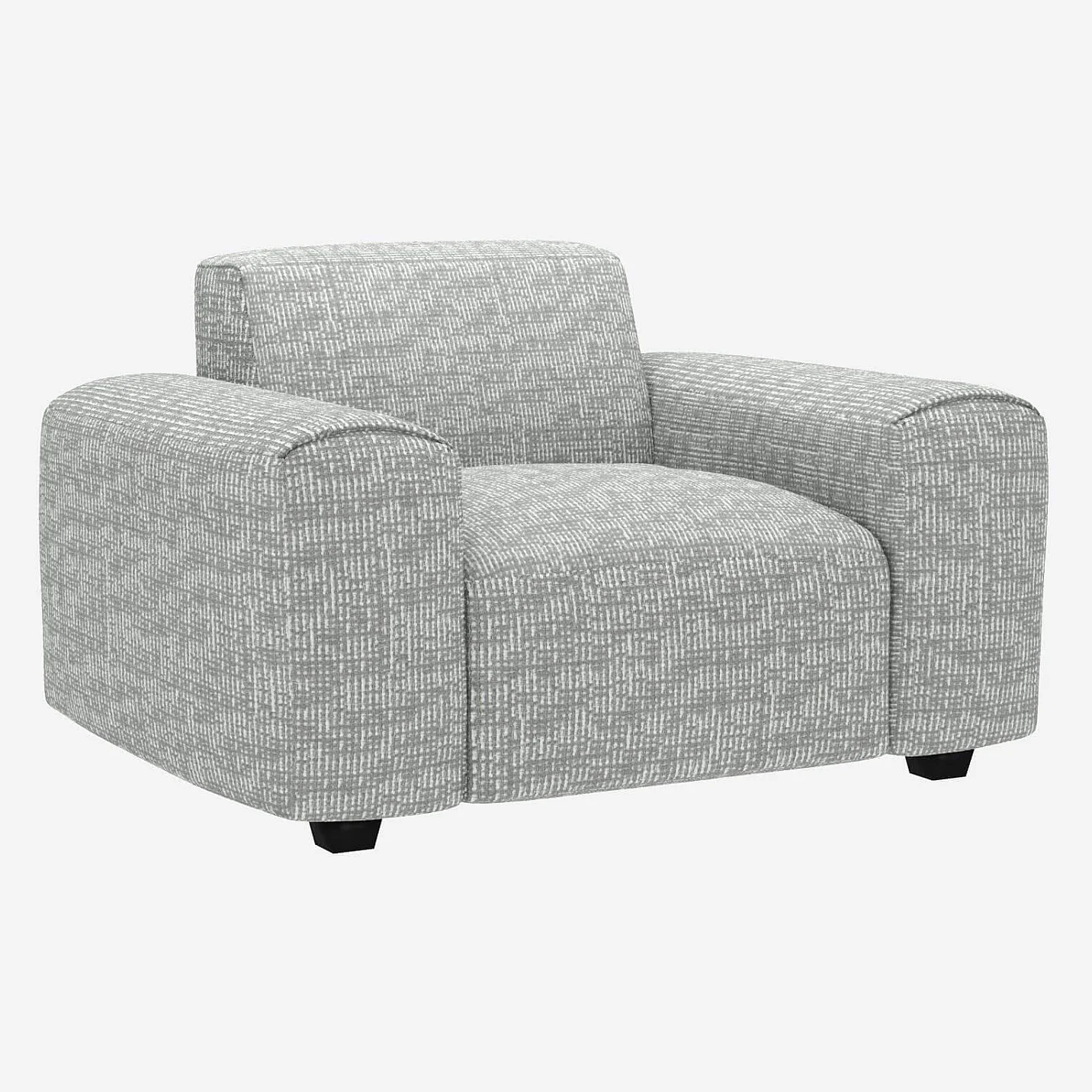 Fauteuil en tissu Alba - Gris brume - 2