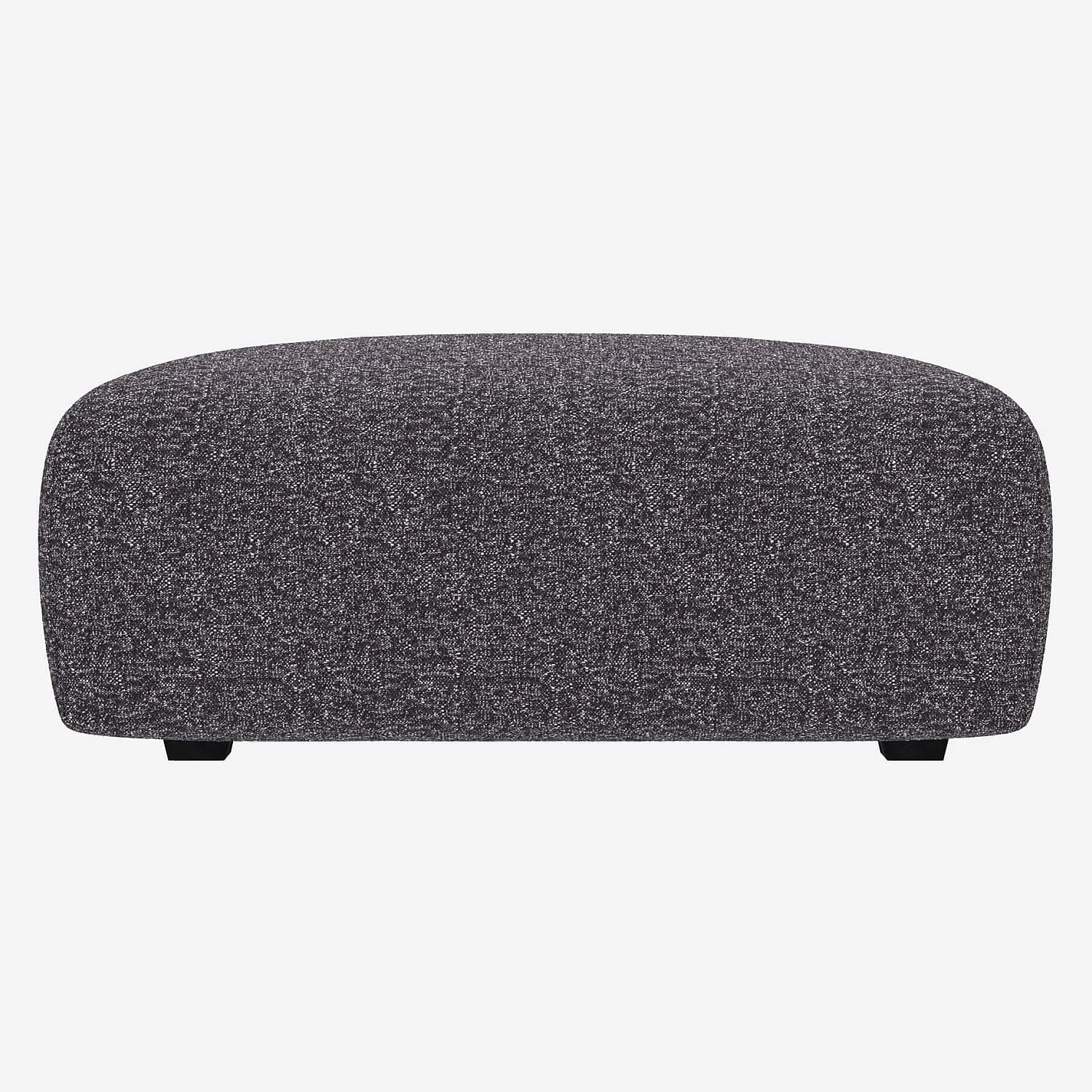 Fußhocker aus Lucca-Stoff - Zinkblau - 2