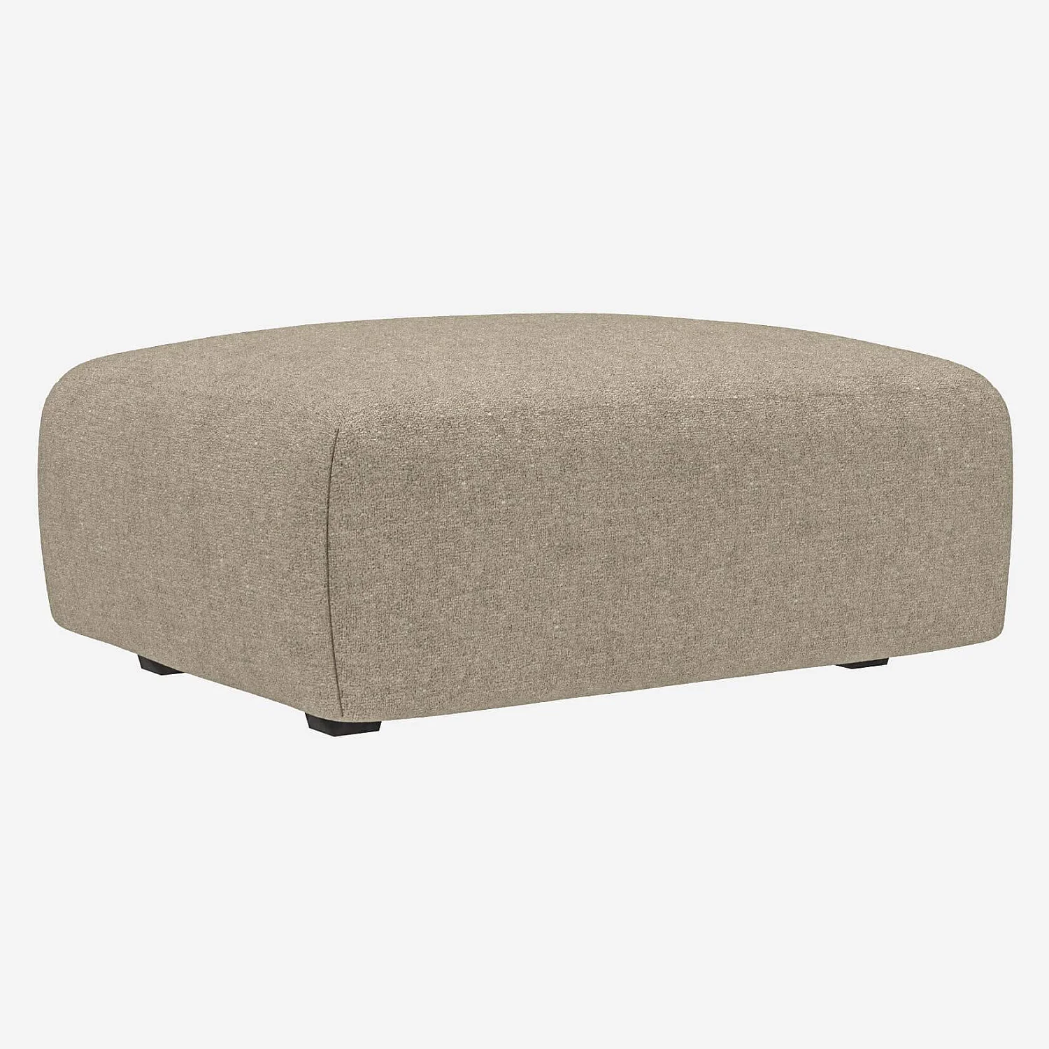 Repose-pieds en tissu Lucca - Blanc mastic - 1