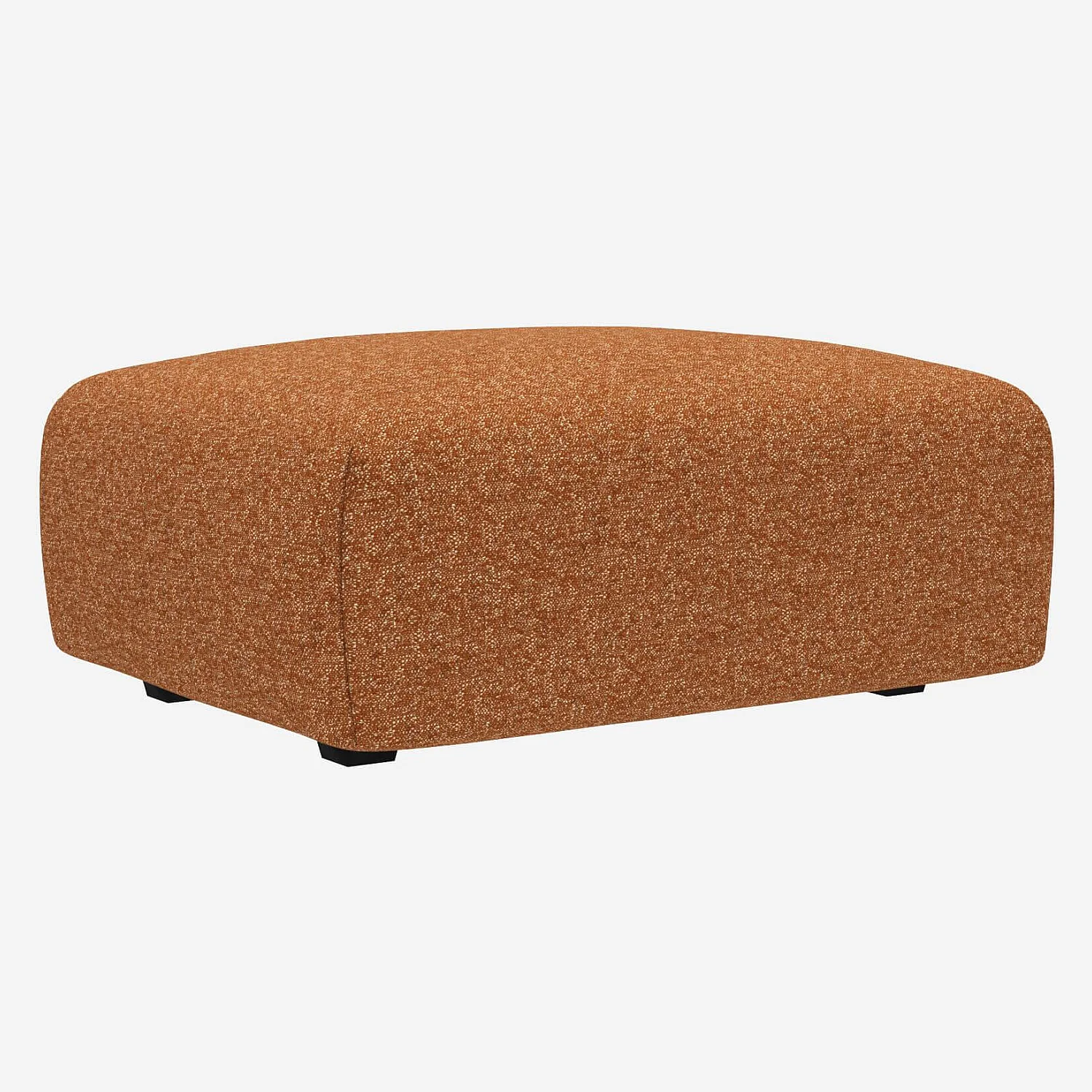 Repose-pieds en tissu Lucca - Marron noisette - 1