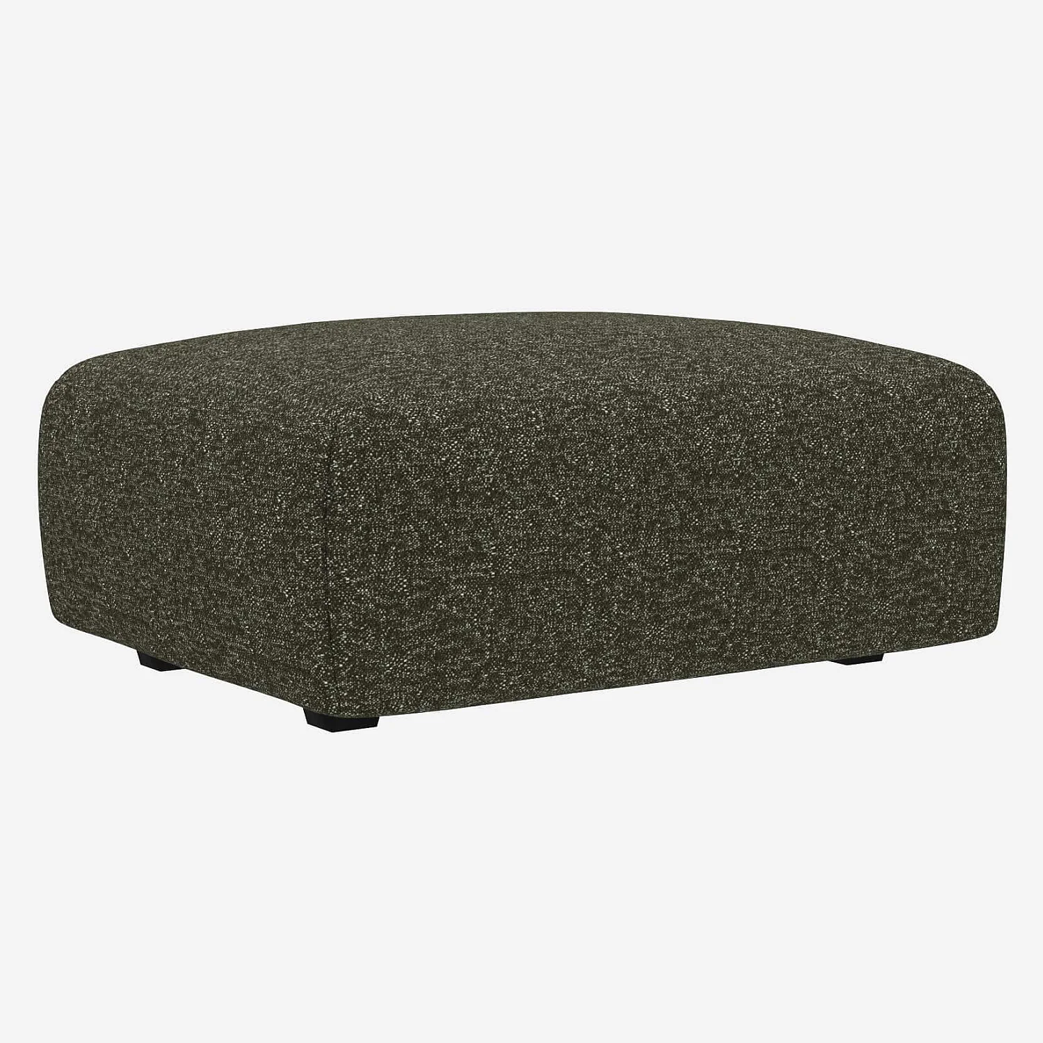 Repose-pieds en tissu Lucca - Vert mousse - 1