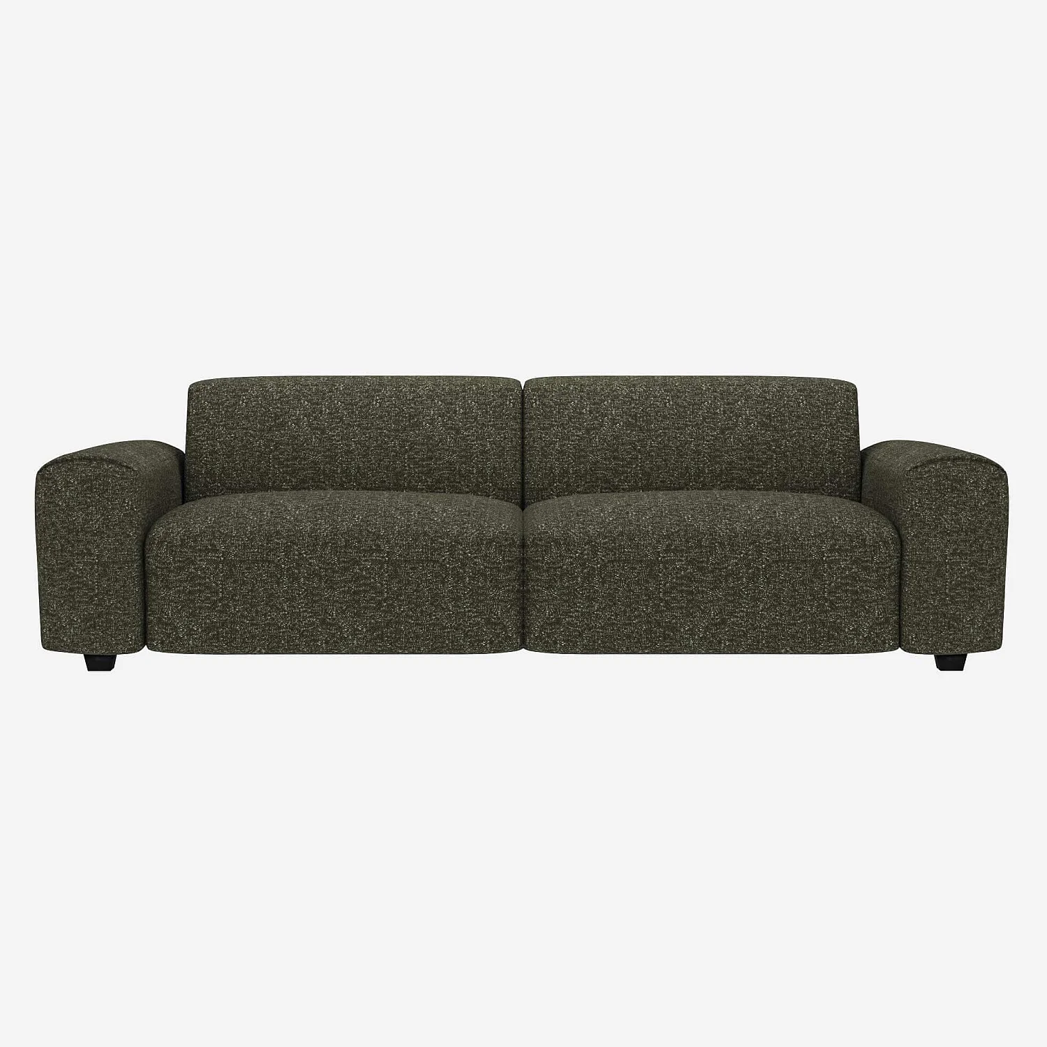 4-Sitzer-Sofa aus Lucca-Stoff - Moosgrün - 1