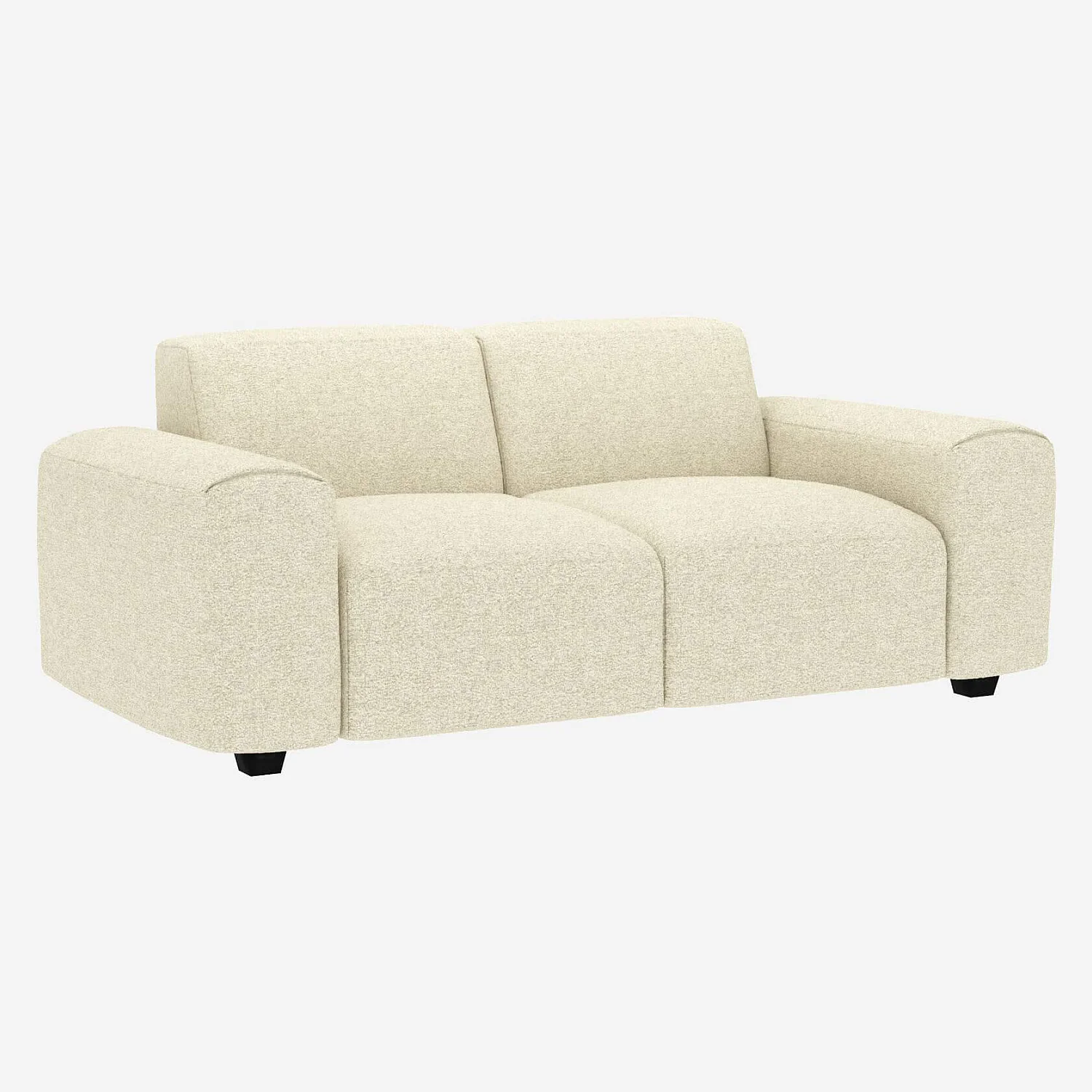 Canapé 2 places en tissu Venezia - Blanc craie - 2