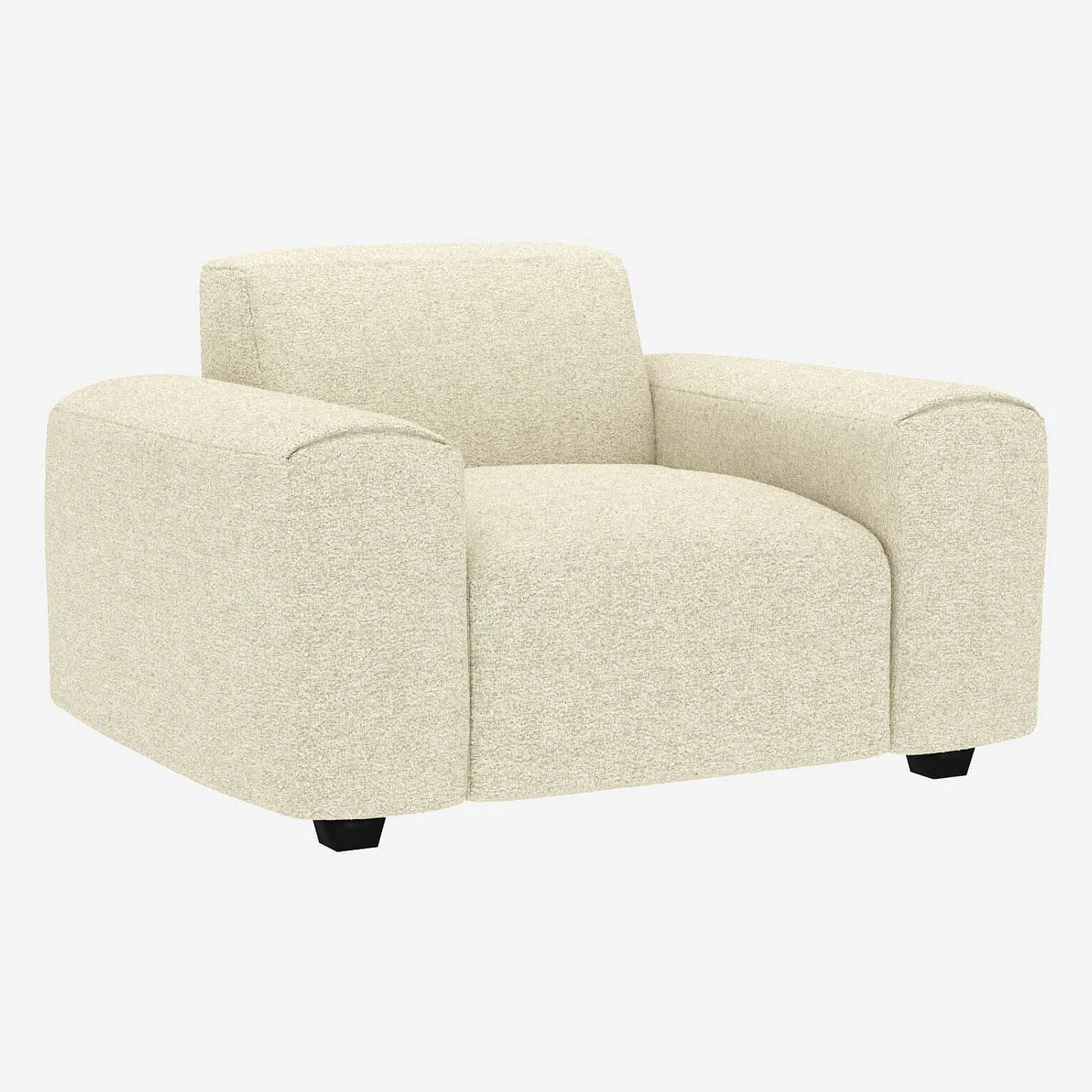 Fauteuil en tissu Venezia - Blanc craie - 2