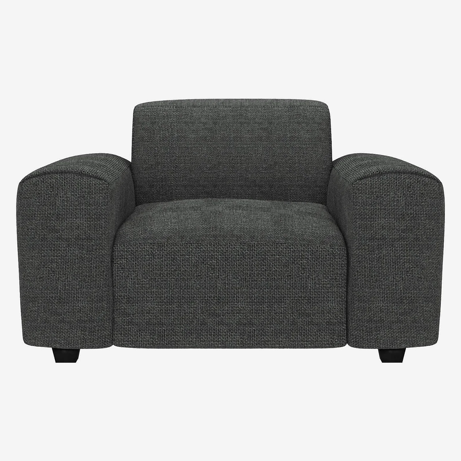 Sessel aus Melina-Stoff - Schiefergrau  - 1