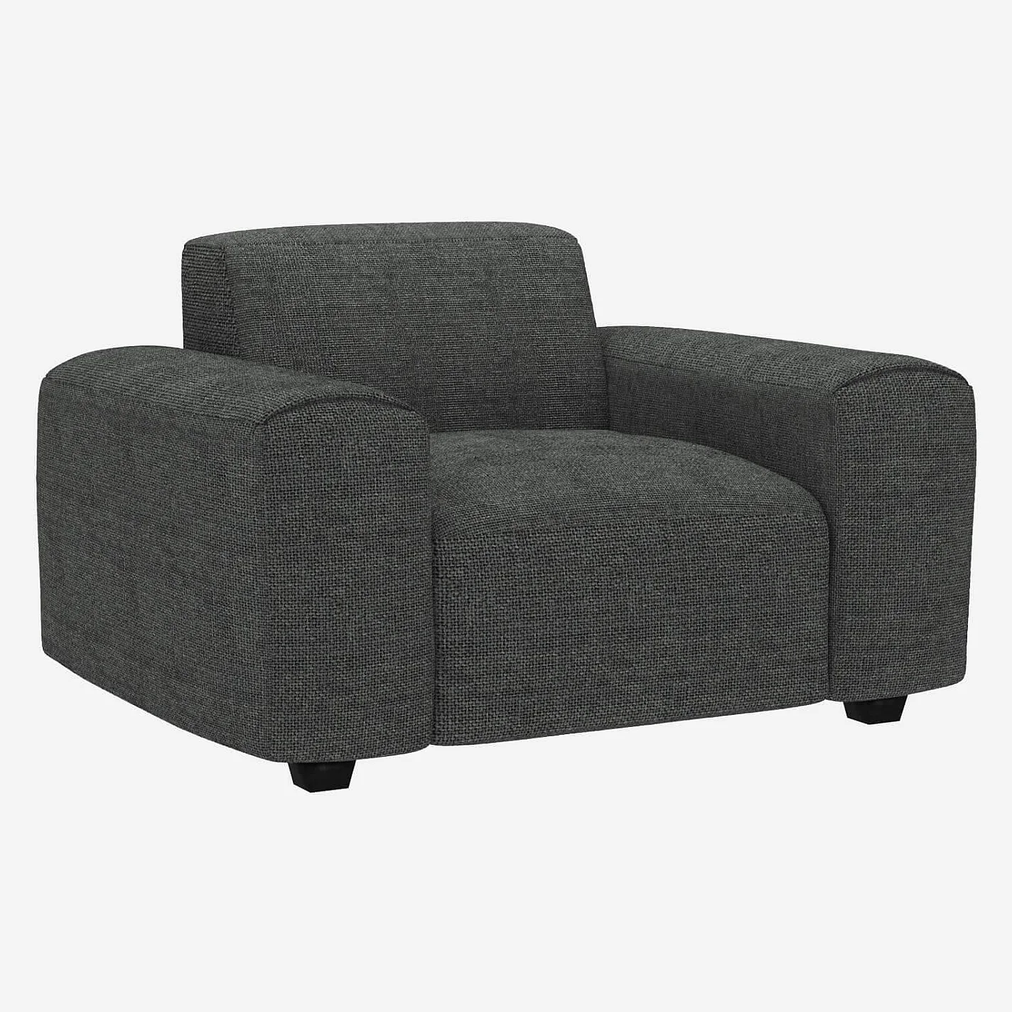 Sessel aus Melina-Stoff - Schiefergrau  - 2